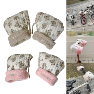 Windproof Stroller Hand Muffs Outdoor Sports Mittens Cartoon Bear Infant Hand Warmer Scooter Accessory for Winter