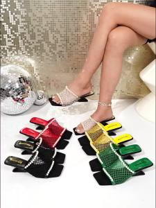 New Summer High-Heeled Sandals For Women With Square Toe Design Plus Size