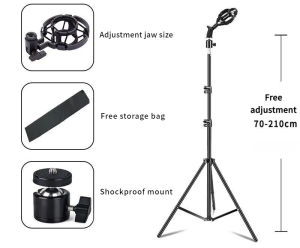 Display Standing Blowdryer Industrial Grade Adjustable Controller God Blows Landing Bracket Fixed Hair Dryer Microphone