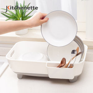 Jkitchenette Jkitchenette Dish Drying Rack with Drain Board Kitchen Storage Dish Rack Rak Pinggan Dapur厨房沥水碗架 Rak Pinggan Dapur厨房沥水碗架