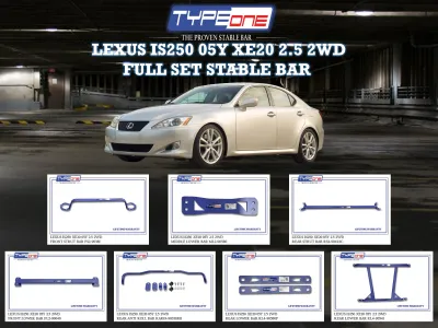 TYPE ONE Lexus IS250 IS300 06 - 11 front side rear middle anti Struct roll bar torsion lower bodykit body kit spoiler IS