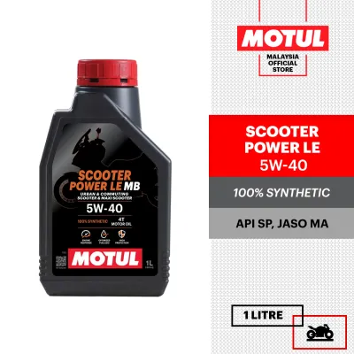 MOTUL Scooter Power LE MB / Power MA 5W40 4T Scooter Engine Oil 100% Synthetic API SP JASO