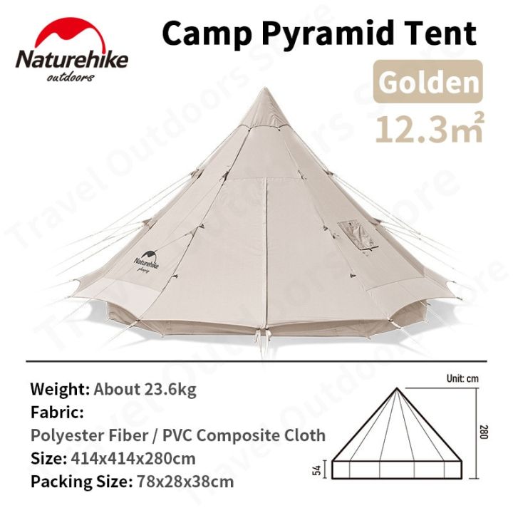 Naturehike%20BRIGHTEN%20Series%2012.3%20Pyramid%20Tent%20Blended%20Cotton%20Bell%20Camping%20Glamping%20Tent%2012.3m%C2%B2%20Large%20Family%20Group%20Waterproof%20Outdoor%20Luxury%20Shelter%20for%205%20to%208%20Person%20Tipi%20Tepee%20Nature%20Hike%2012%20-%20Image%208