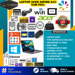 LAPTOP ACER ASPIRE A14-51M-70C1