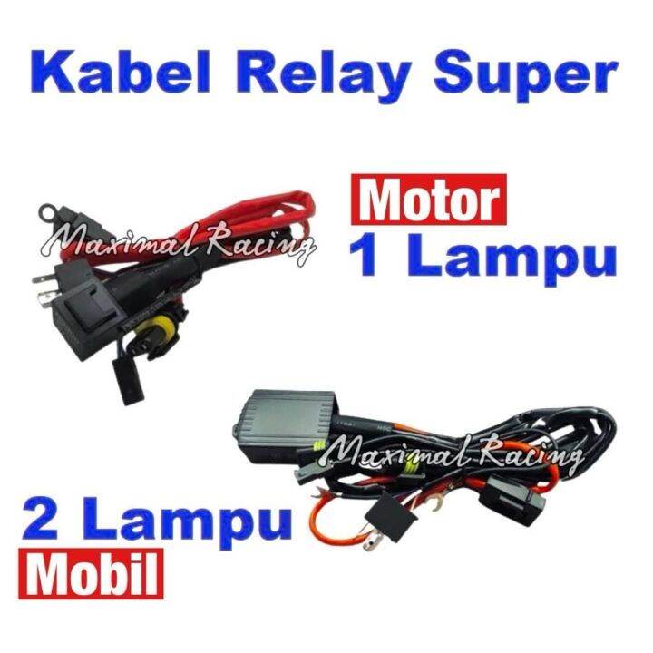 Original Kabel Relay Biled Dan Relay Hid Motor Kabel Set Hid Motor H Kabel Merah Kabel Hid