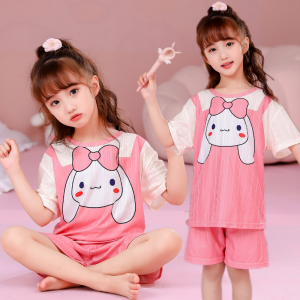 Wander ชุดนอนเด็กหญิง ชุดนอนการ์ตูนคูโลมิน่ารัก เซ็ตชุดนอนเด็กผู้หญิง23618