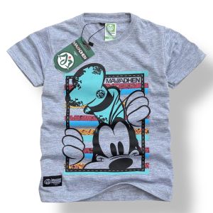 Mavadhen. Baju Kaos Anak Laki laki Umur 1-12 Tahun Atasan Kualitas Premium Bahan Katun 30s Abu Misty