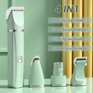 Ready Stock✨Set Grooming Multifungsi 4-in-1 untuk Anjing - Pisau Ujung Bulat/Bulat Besar/Bulat Kecil - Cukur Bulu & Rambut Gerinda Tumit