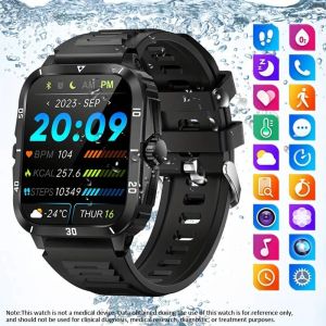 Smart Watch Men IP68 3ATM Waterproof Outdoor Sports Fitness Tracker 24H Health Monitor Smartwatch Men 430mAh