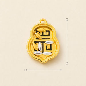 Lucky 7 Grains Rice Gourd Pendant Keychain Feng Shui Lucky Charm Chinese Style Car Hanging Ornament Phone Strap Necklace Bag Pendant Decoration
