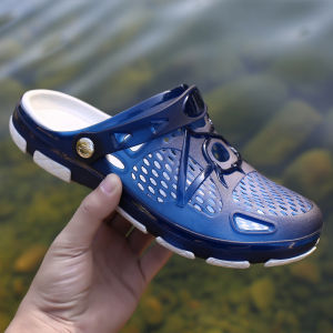 New Summer Slippers For Men And Women Jelly Shoes Hollow Sandals Large Size Clogs