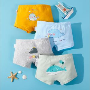 4Pcs Premium Quality Childrens Underwear Boy Cartoon Soft Cotton Comfortable Underwear