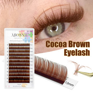 Cocoa Brown 0.03 0.05 0.07 C CC D Individual Eyelash Extension Light Brown Natural Eyelash Extension Mink Colored Lashes