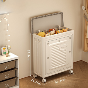 JUTBONG Foldable Storage Cabinet Dustproof Large Capacity Clothing Organizer  Household Toys Storage Basket