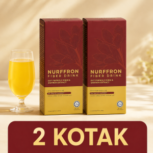 NURFFRON Fiber Drink | Minuman Serat + Postbiotik | Usus Sihat Lega Sembelit & Kembung | Halal