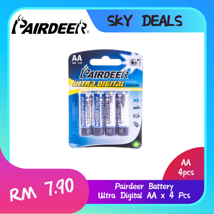 Original Pairdeer Ultra Digital Battery AA / AAA X 4 PCS | Lazada
