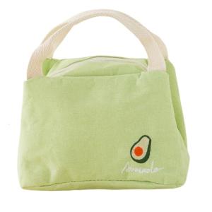Large Capacity Thermal Lunch Box Container Colorful Cotton Linen Insulated Storage Bag with Handle For Daily Use