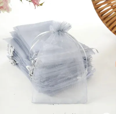 ถ้งผ้าไหมแก้วแพ็ค50ชิ้น 7x9cm ถุงผ้าแก้ว ถุงใส่เครื่องประดับ ถุงหูรูดใส่ของขวัญ ถุงของชำร่วย ถุงใส่พระเครื่อง