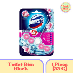 Domestos Pink Magnolia Toilet Rim Block 55g (1 Piece)