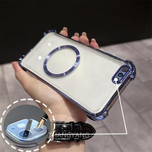 Soft cellphone cover for Oppo A3s a12e A1k case plating silicone TPU shockproof protection phone casing shell with magnetic suction function