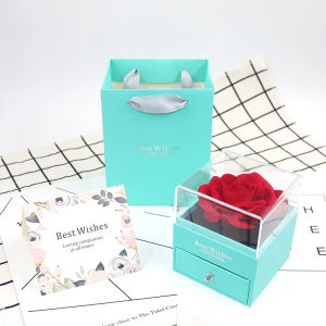 Kotak Cincin Macaron Warna/Kotak Perhiasan Best Wishes Hitam/Kotak Hadiah Untuk Hari Valentine/Box Cincin Nikah Rose Valentine/Untuk Valentine Hadiah