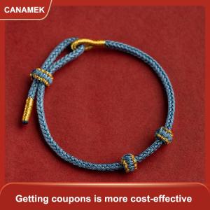 【CANAMEK 】 Hand Woven Size Adjustable DIY Red String Bracelets Adult Child Vintage Lucky Rope Bangles Gift