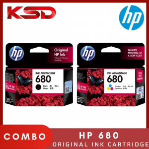 HP 680 BLACK INK/TRI COLOR COLOUR INK CARTRIDGE ORIGINAL HP680 - F6V27AA/F6V26AA