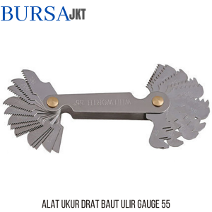 PENGUKUR BULIR BAUT Drat - Mal Ulir / Mal Drat / Thread Screw Pitch Gauge 55 DERAJAT