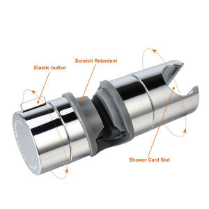 ★Same Day Shipping★ Adjustable 22-25mm Shower Head Holder Shower Holder Clamp Showerhead Rail Slide Bracket Bathroom Accessories 360° Rotation