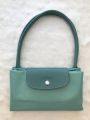 100% Genuine goods longchamp Le Pliage Green Handbag M foldable green long handle waterproof Canvas Shoulder Bags medium size Tote Bag L2605919P65 Lake Green color made in france. 