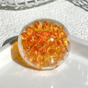 SDFSF การจำลองแบบจำลอง ของเล่นสำหรับบีบลูกปัดสีรุ้ง นุ่มมากๆ โปร่งใสโปร่งใส ของเล่นเด้งกลับช้า กระเป๋าบีบลายการ์ตูน อีลาสติก ของเล่นหนีบลูกบอลทำมือ ของขวัญสำหรับเด็ก