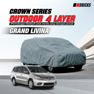 4 Layer Cover Grand Livina Sarung Mobil Super Outdoor Anti UV & Waterproof  BRICKS