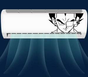 Air conditioner stickers One Piece Naruto wall stickers wall-mounted stickers dormitory decoration wallpaper