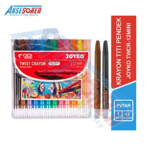 Pensil Krayon Putar Panjang Titi [TI-CP-12T/12 pcs] / Alat Tulis Gambar Oil Pastels Crayon Long 12 Warna
