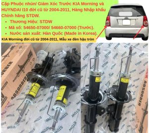 Cặp Phuộc Nhún (Giảm xóc) Trước Xe Kia Morning đời từ 2004-2011 và đời từ 2011-2024 Hàng Cao Cấp - Nhập Khẩu Chính hãng STDW và DYC - Hàn Quốc 100%