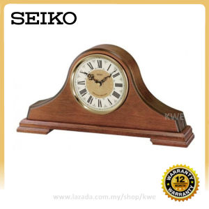 100% ORIGINAL SEIKO Dual Chime Wooden Table Desk Clock QXJ013 (QXJ013B) [Jam Meja Kayu Berbunyi]