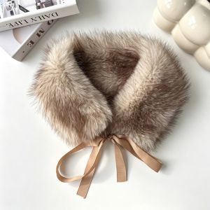 PHANT Thick Faux Fur Scarf Neck Warmer Warm Fluffy Collar Plush Muffler Washable Shawl Wrap Daily