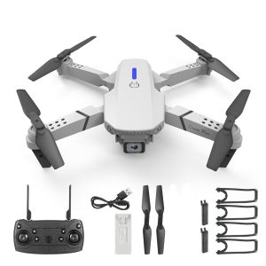 【Pemula belajar dalam satu detik】KKRC Drone E88pro Kamera Ganda 4K HD Tambahkan 3 baterai Penghindaran rintangan otomatis sudut lebar 360°(Drone kamera Drone jarak jauh Drone remote murah Drone gps Drone remote control jarak jauh)