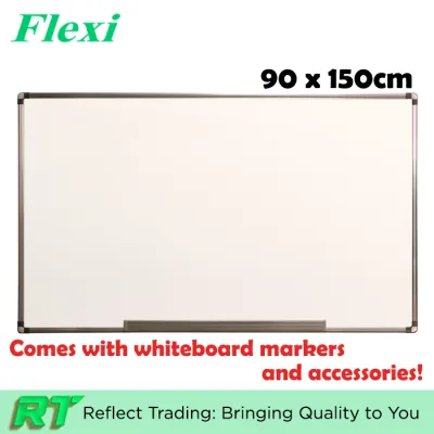 Flexi 90 x 150cm Large Wall Mount Magnetic Whiteboard with Free Accessories!
