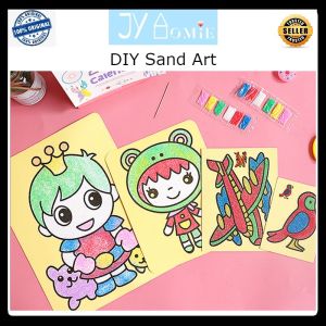 Kids DIY Sand Art 5 pieces Painting Card Art Craft Kids Toys Mainan DIY Mainan Seni Pasir Mainan Kanak Kanak