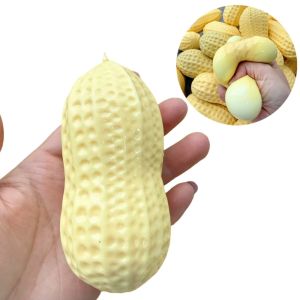 BEIBEI Creative Peanut Squeeze Toy Anxiety Relief Realistic Peanut Stress Ball Gift Comfortable Non Rebound Fidget Toy For Kids Adults