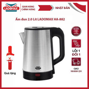 Ấm đun siêu tốc 2.0L LADOMAX HA-882 Inox không gỉ Công suất 1500W an toàn điện - Bảo hành 12 tháng - Hàng chính hãng