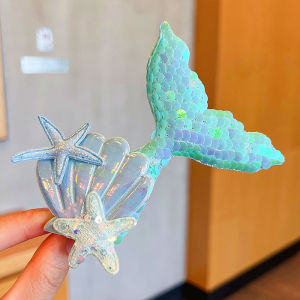 Mermaid Duckbill Cute Girl Clip Dream Princess Children Hairpin Sequined Side Bangs Girl Hair Accessories
