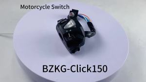 7/8 22MM สวิตช์แฮนด์มอเตอร์ไซค์พลาสติก สวิตช์ไฟหน้าและแตรสำหรับ Click150
