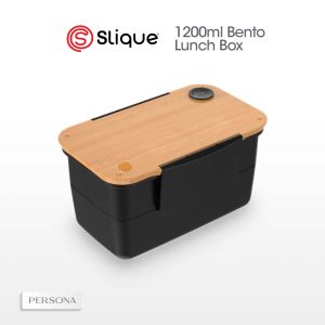 SLIQUE Persona Lunch box w PP Spork Included Compartment 1200ml BPA-Free Bento Box Food Keeper Meal Box