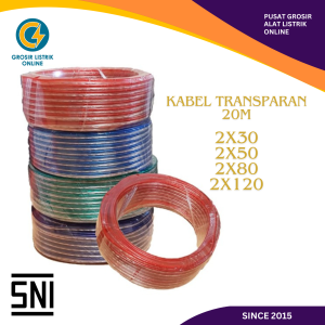 KABEL TRANSPARAN 2X120 2X80 2X50 2X30 20 METER SERABUT AUDIO SPEAKER ORIGINAL GROSIR TRANSPARAN