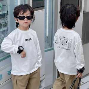 HF Fashion White spring Hoodie Kid Korean Style Breathable Boy Girl Cute Comfortable Round neck Hoodie