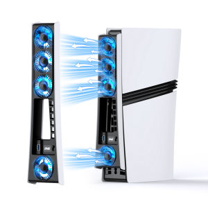 Iine ps5 Pro quạt tản nhiệt Tương thích với ps5 Pro Disc & phiên bản kỹ thuật số tốc độ quạt có thể điều chỉnh dễ sử dụng quạt USB