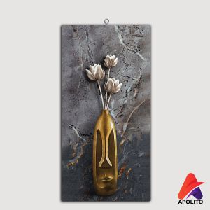 HIASAN DINDING BUNGA ABSTRAK BUNGA APOLITO (15X30 CM) WALL DECOR HIASAN DINDING KAMAR PAJANGAN RUANGAN POSTER KAYU GAMBAR BOHO ABSTRAK