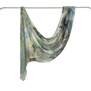 Jifang in thời trang Modal bông khăn choàng virus kỹ thuật số đá cẩm thạch in bông Pashmina Khăn Choàng Khăn trùm đầu hồi giáo fx09